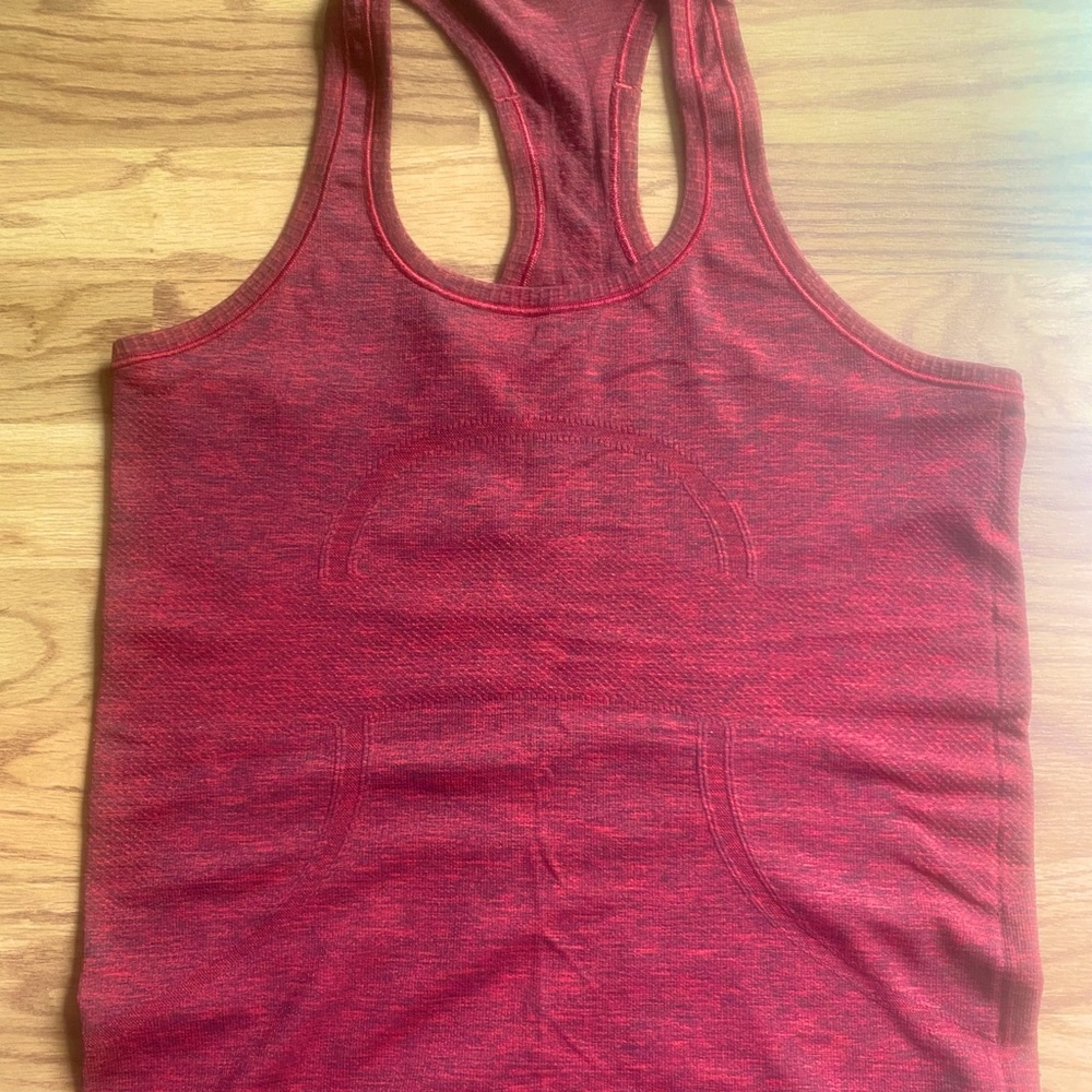 Lululemon Switfly Tech Racerback, Heathered Red, Sz 8
